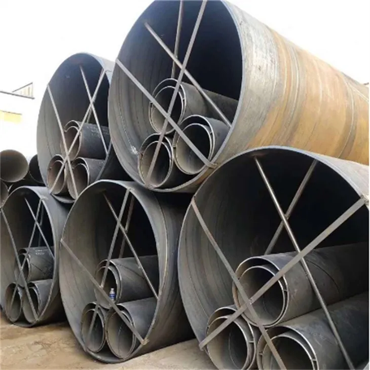 ASTM A53 Kabòn Steel espiral soude tiyo